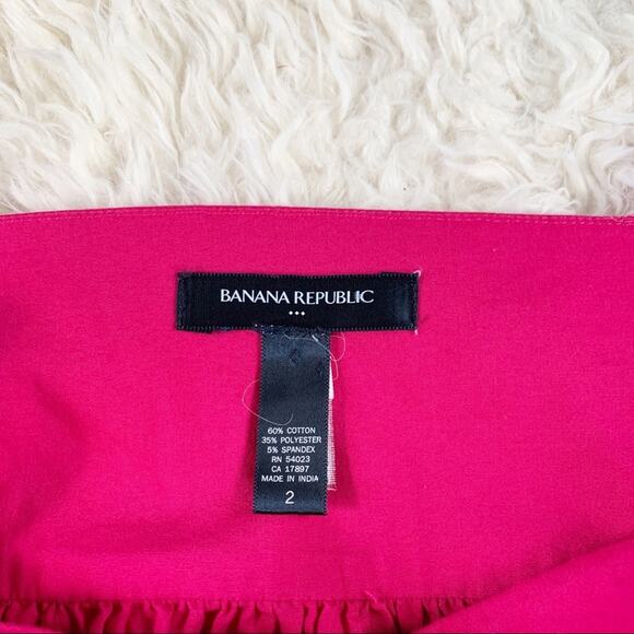 BANANA REPUBLIC Pink Pleated Twist Summer Swing Dress size 2 - Picture 11 of 11